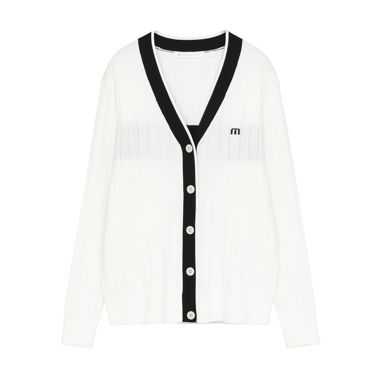 ワイドリブVネックカーディガン(WOMENS)