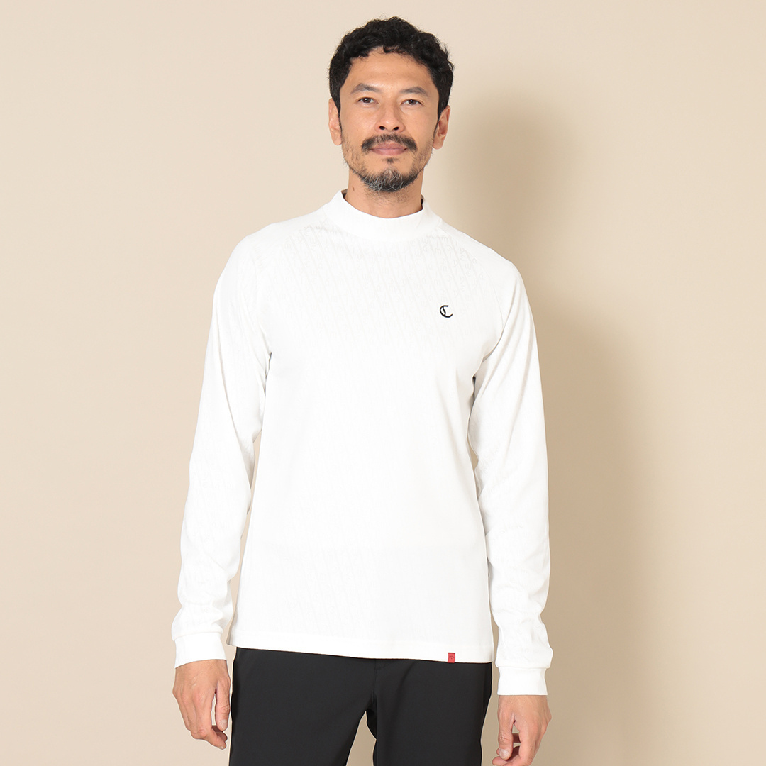 ロゴジャカードモックネックシャツ (MENS)