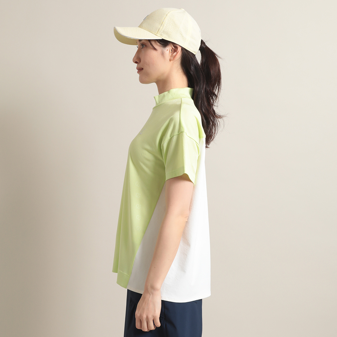 ジャガード　モックネックシャツ　定価25300円　今季新作　サイズ5 bk001_cbfe3bc2-c41c-4038-ae39-