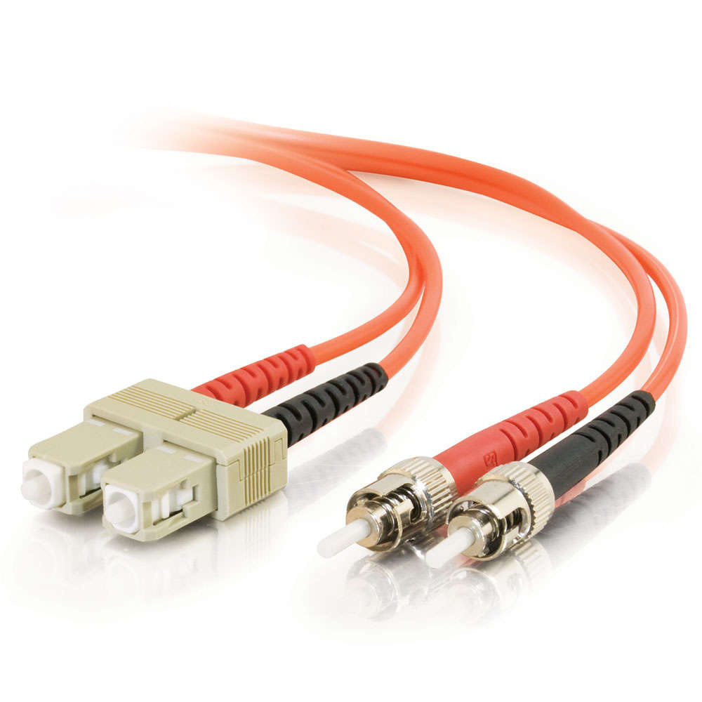 SC-ST 62.5/125 OM1 Duplex Multimode Fiber Optic Cable - Low Smoke Zero Halogen LSZH - Orange