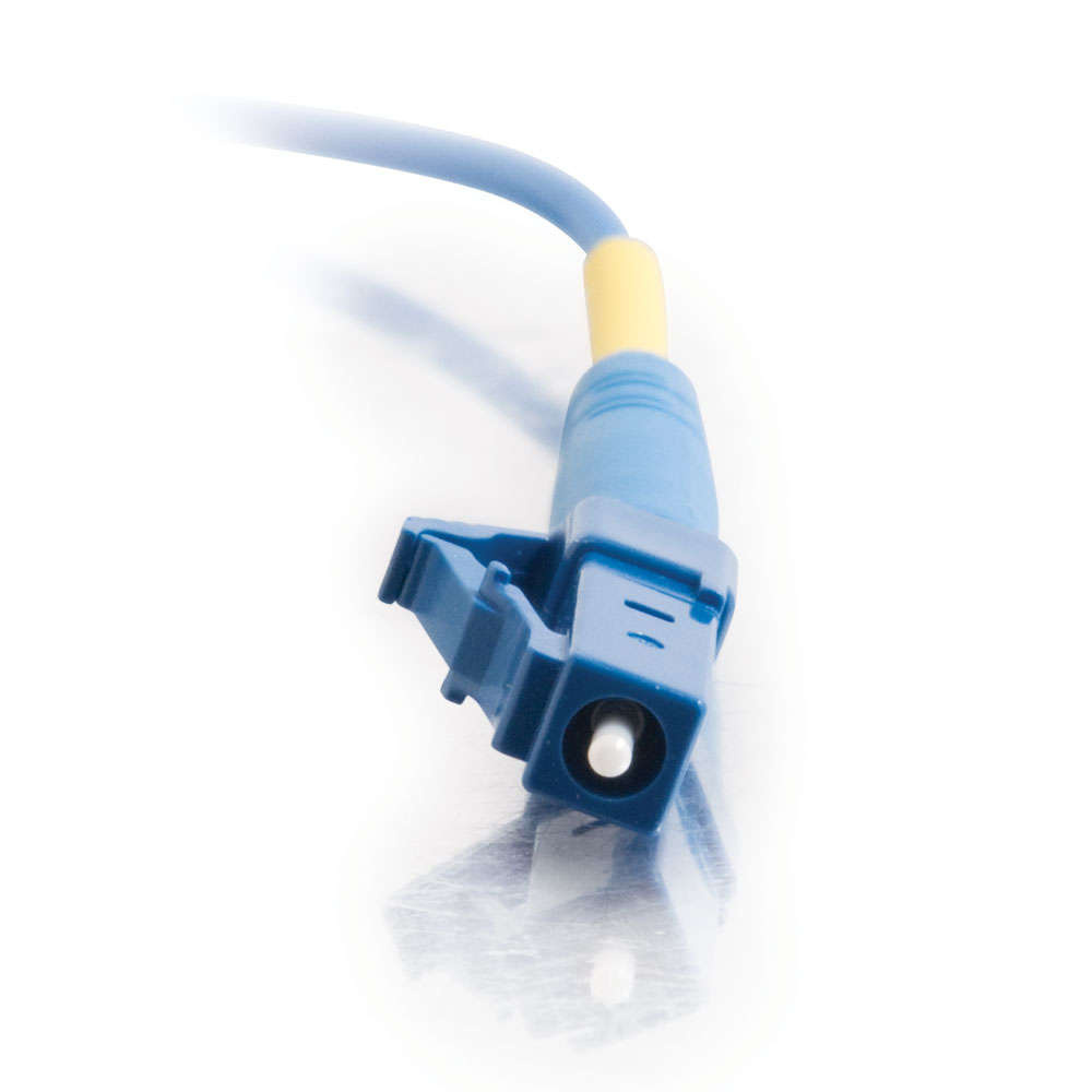 LC-LC 9/125 OS2 Simplex Single-Mode Fiber Optic Cable - Plenum CMP-Rated - Blue