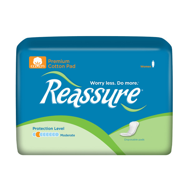 Reassure Premium Cotton Pad, Moderate - 48/case (RECPT2 Health & Beauty Health Care Incontinence Aids) photo