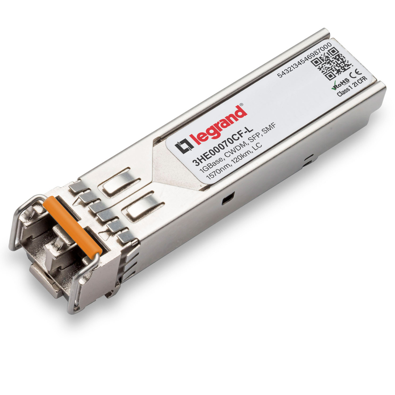 Nokia 3HE00070CF Compatible 1000Base-CWDM SFP Transceiver (SMF, 1570nm, 120km, LC Duplex, DDM, I-Temp)
