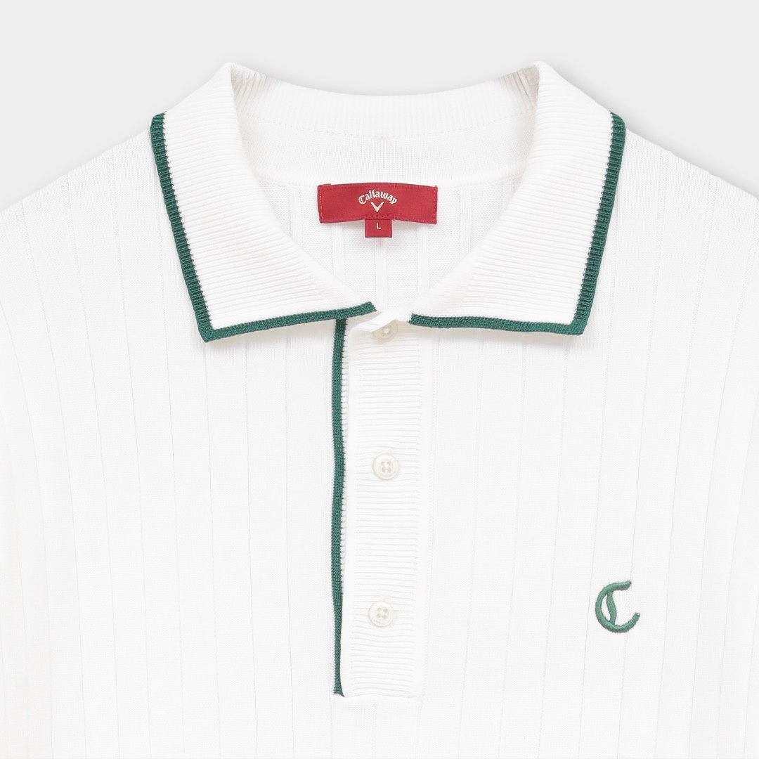 ハイゲージワイドリブニットポロシャツ (MENS)