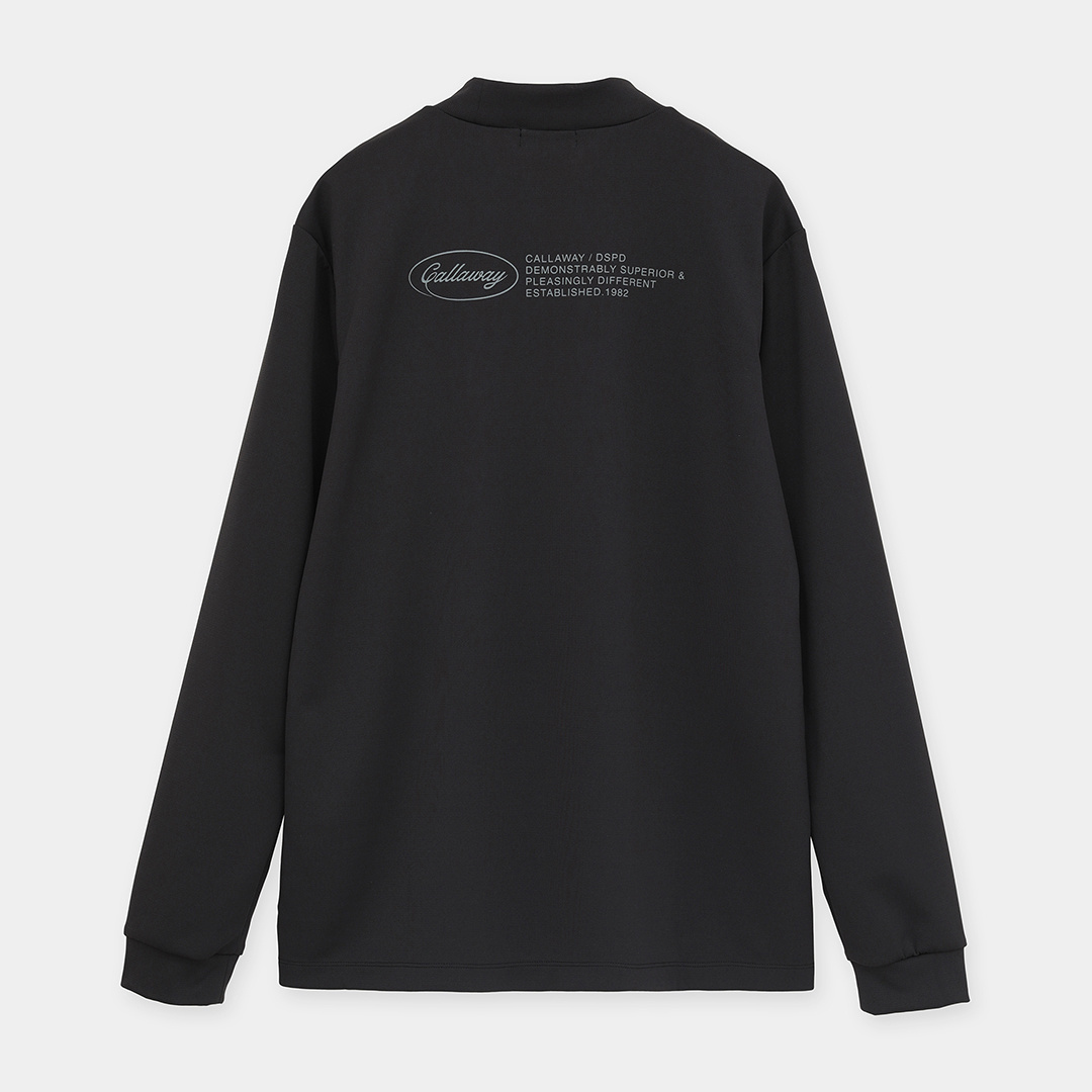 タックリバーバックロゴプリント長袖モックネック ※4Lサイズあり (MENS)