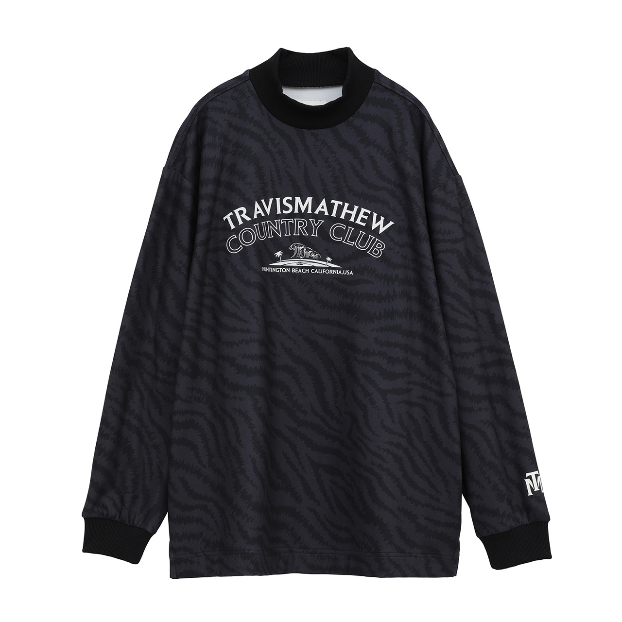 【新品タグ付き】ロゴプリントモックネックSS ロゴプリントストレッチ天竺モックネック (MENS)