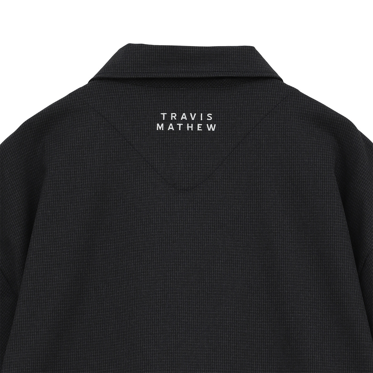 半袖チェック柄 クォータージップ ジャケット(MENS)