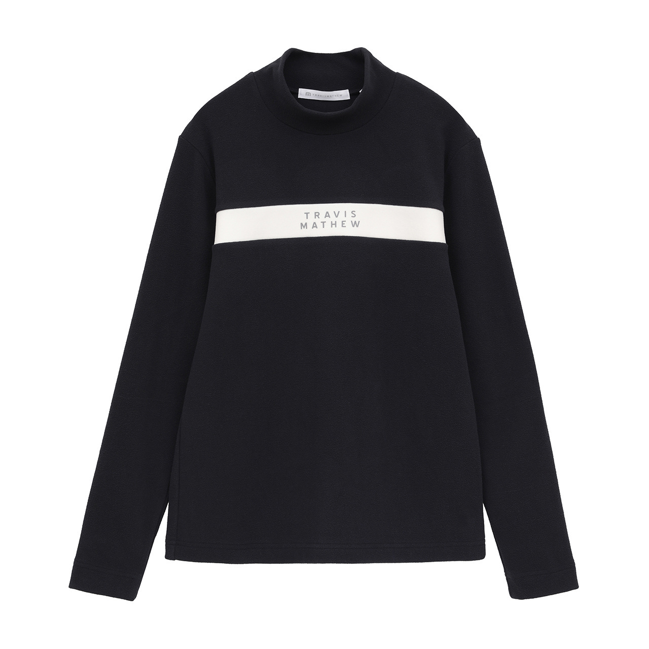 長袖チェストストライプモックネック(WOMENS)