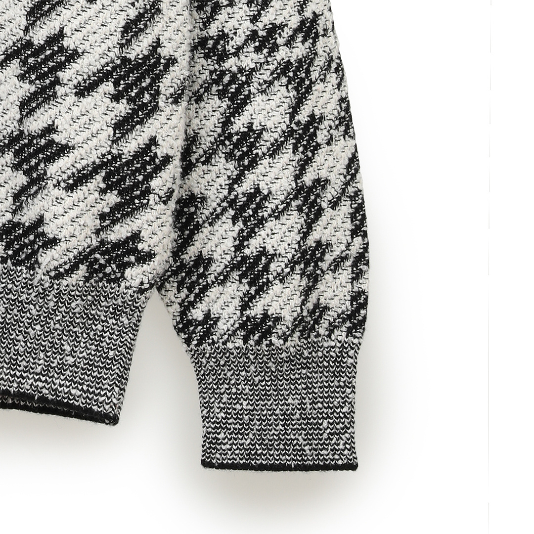 ツイードグレンチェッククルーネックニット (MENS)