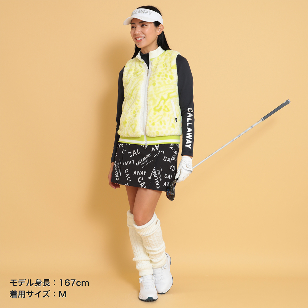 最終 キャロウェイ フリース モックネック 裏起毛 スカート S セットアップ 最終 キャロウェイ フリース モックネック 裏起毛 スカート S