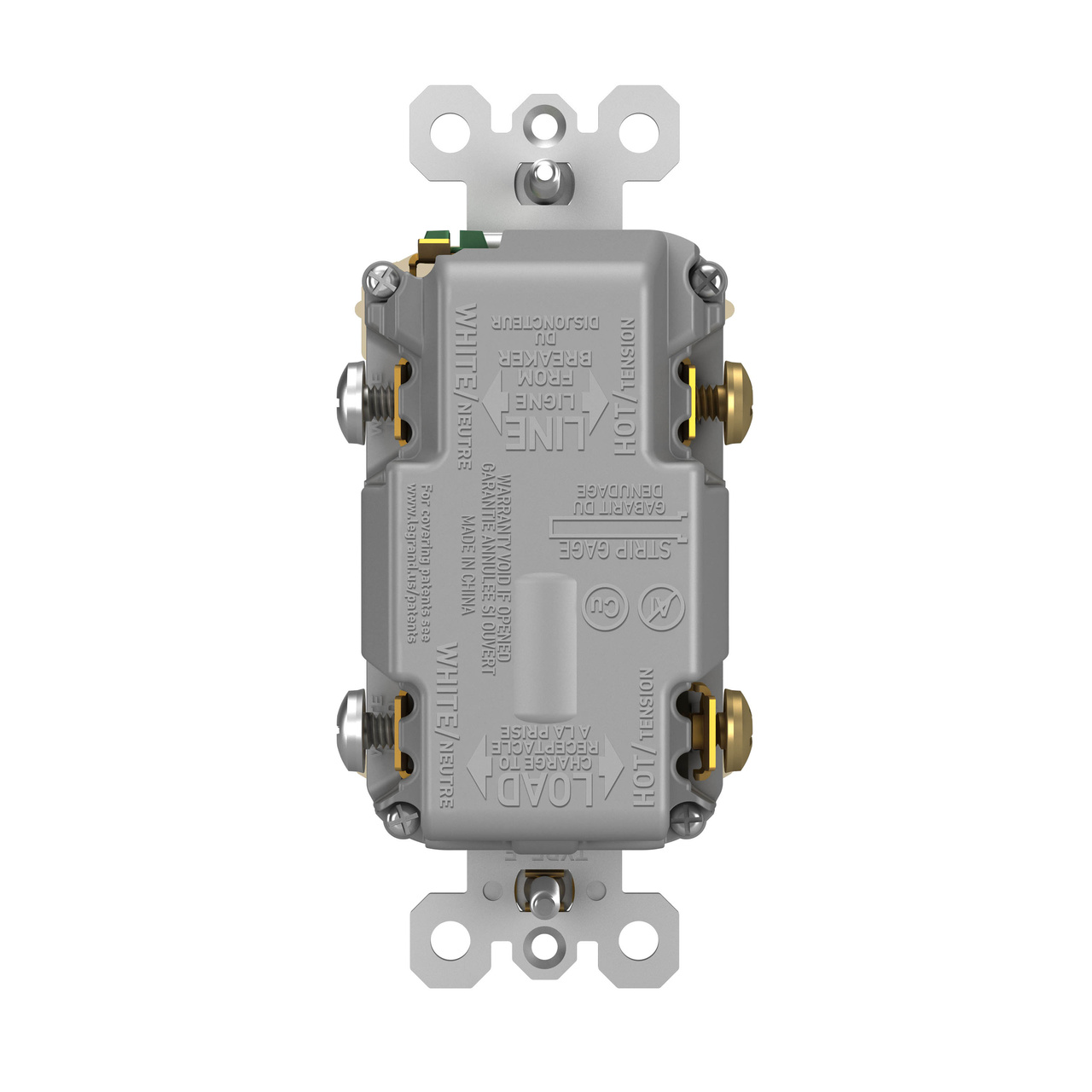 radiant Collection GFCI USB Outlet in Ivory