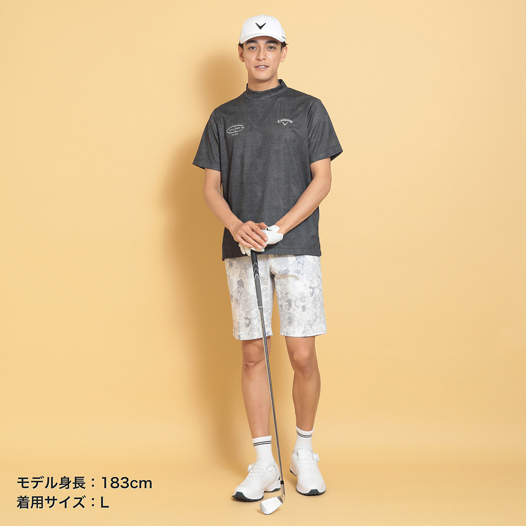 DECEMBERAY メッシュモックネック DECEMBERAY メッシュモックネック かざあなメッシュメランジプリント