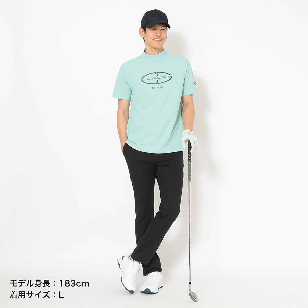 レイブロックカノコ半袖モックネックシャツ (MENS)