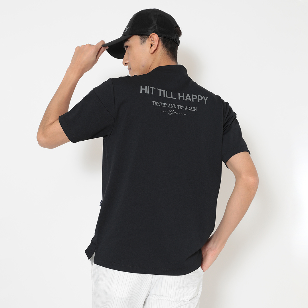 ビッグカノコバックプリント半袖モックネック ※4Lサイズあり (MENS)