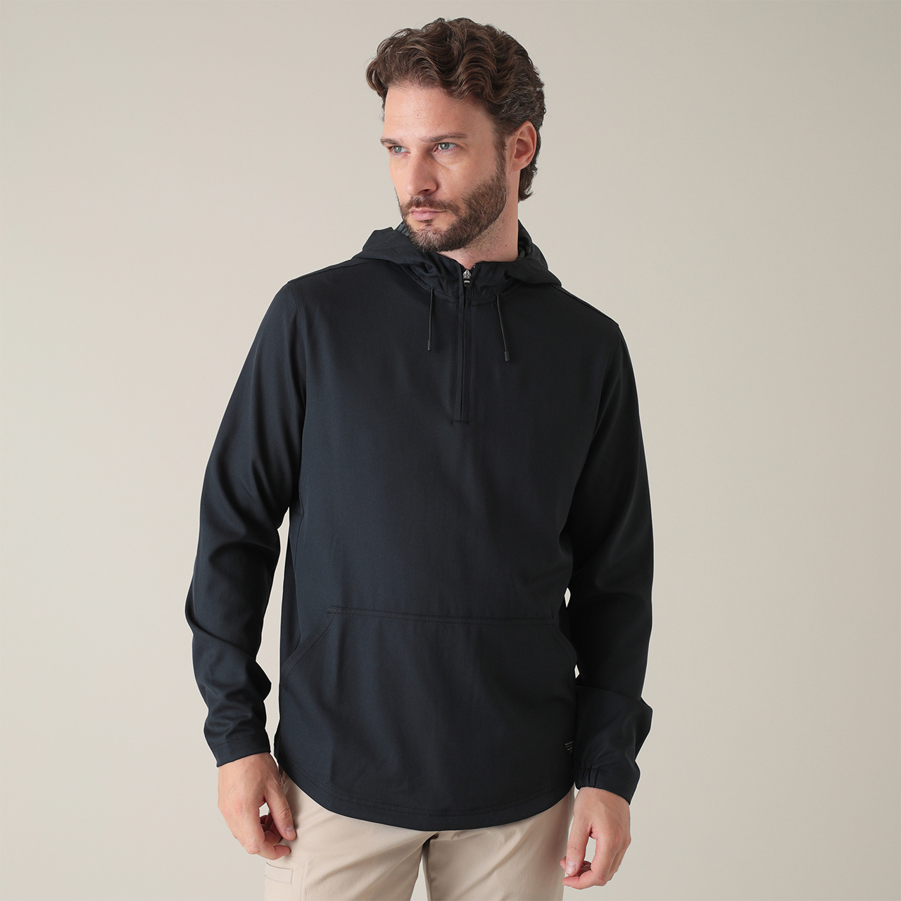 クオータージップ 長袖フーディー(MENS)