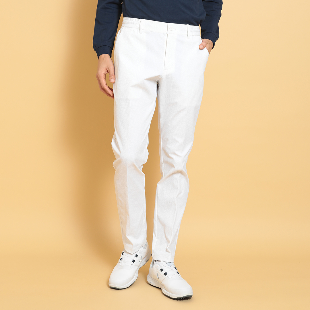 MAULOAGOLF ホワイト パターン入りパンツ MAULOAGOLF ホワイト パターン入りパンツ