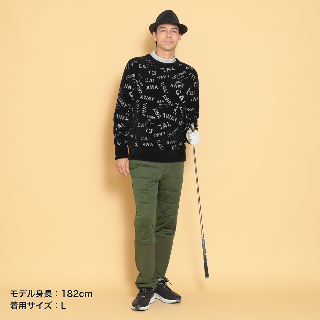 Callaway - くにひこ ロゴコラージュへアリーニット ※4Lサイズあり (MENS)