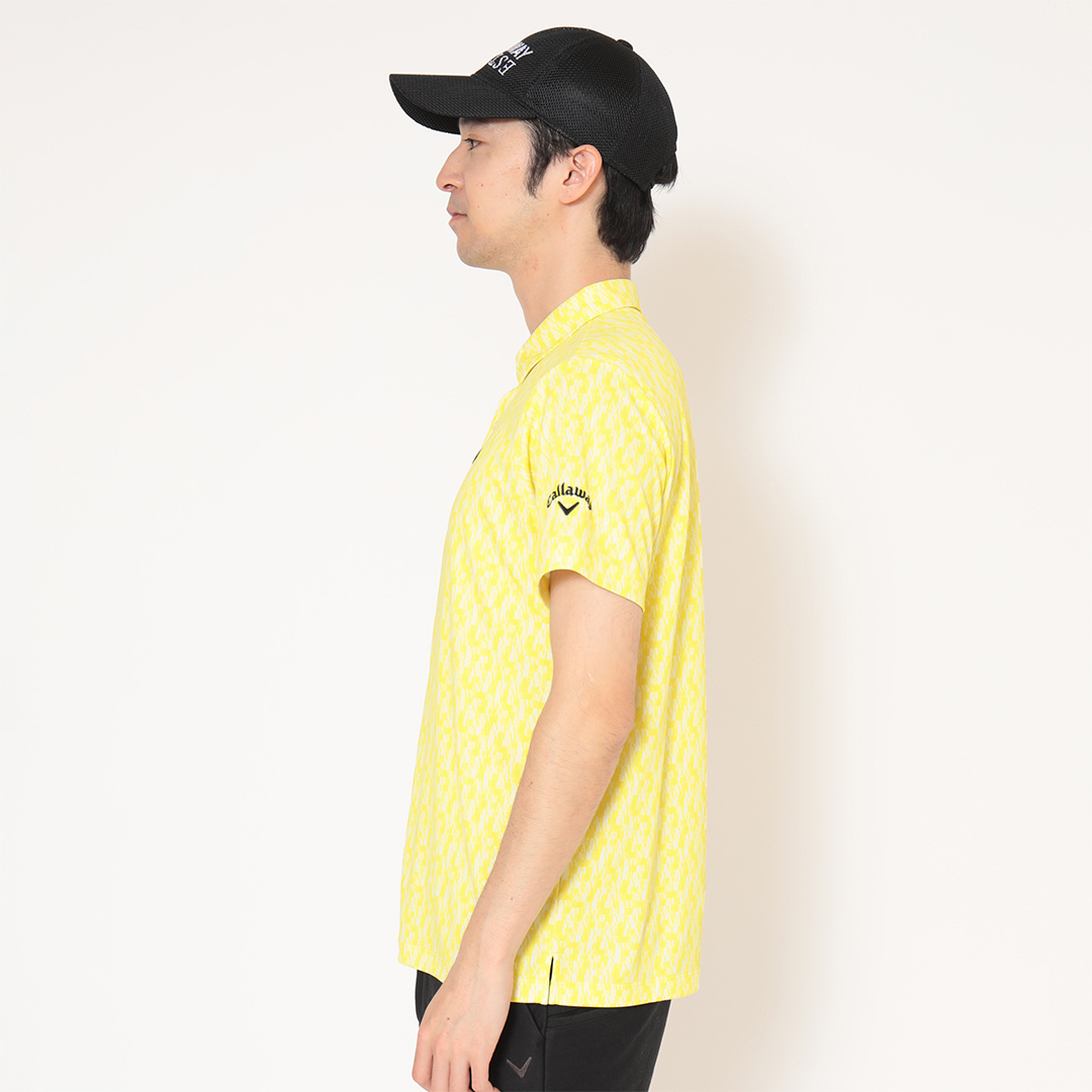 取扱店舗限定】-3℃裏クールロゴ総柄半袖シャツ ※4Lサイズあり (MENS)
