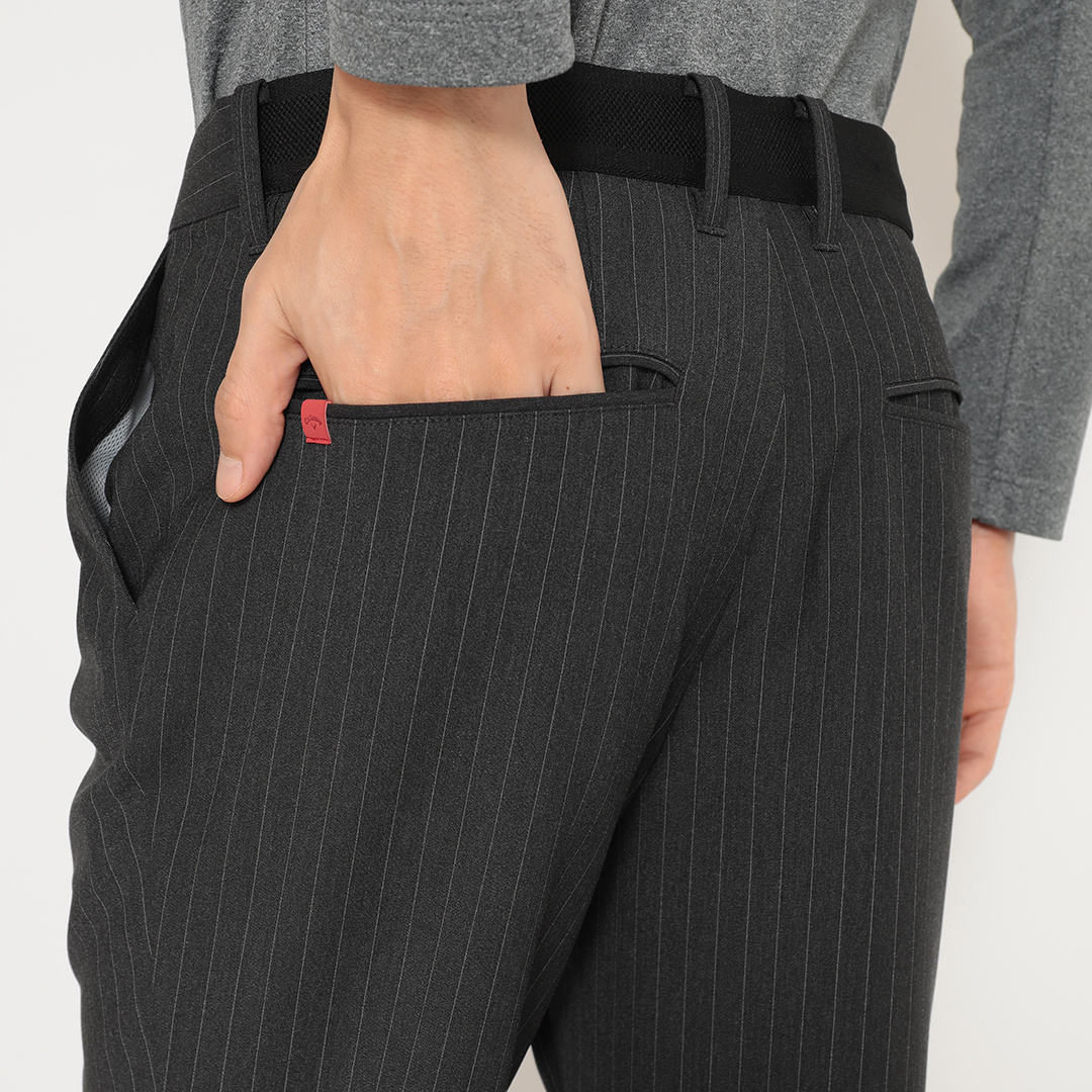 8WAYストレッチ先染めストライプ パンツ (MENS)
