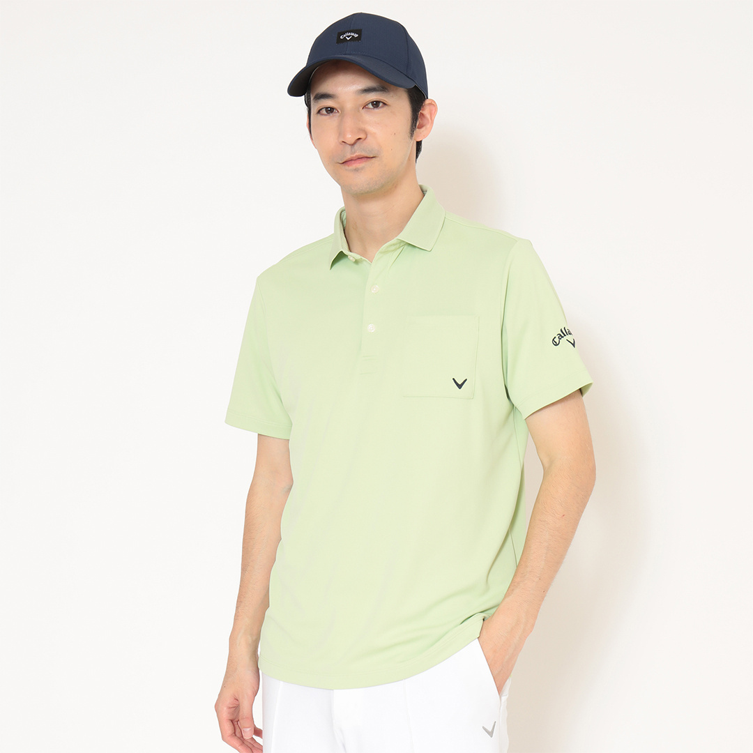 取扱店舗限定】-3℃裏クール台衿付き半袖ポロシャツ ※4Lサイズあり (MENS)