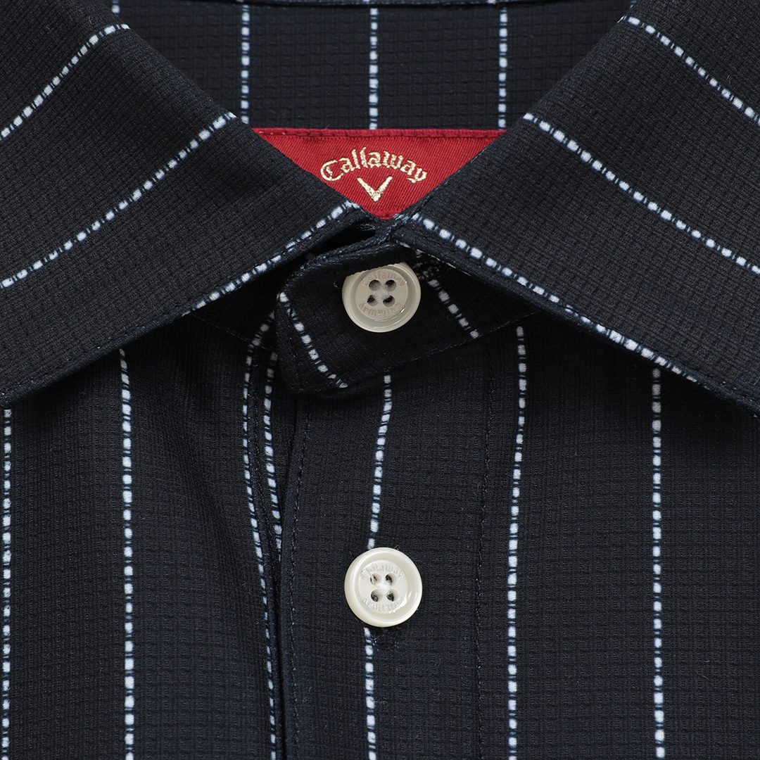3℃かざあなメッシュストライプシャツ (MENS)