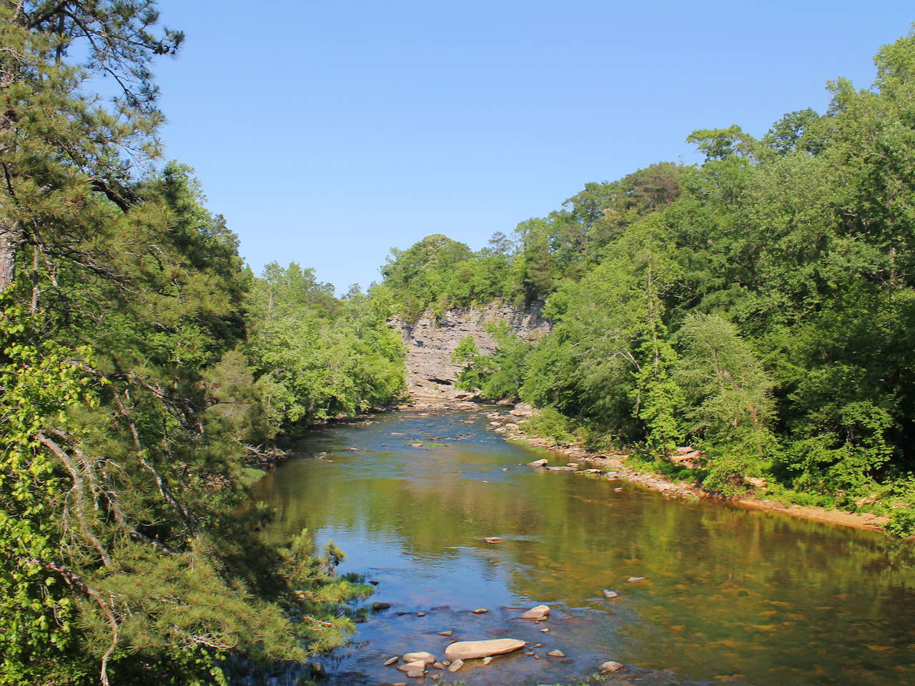 The gorge at the Locust Fork in the Black Warrior River is breathtakingly beautiful. The gorge at the Locust Fork in the Black Warrior River is breathtakingly beautiful.