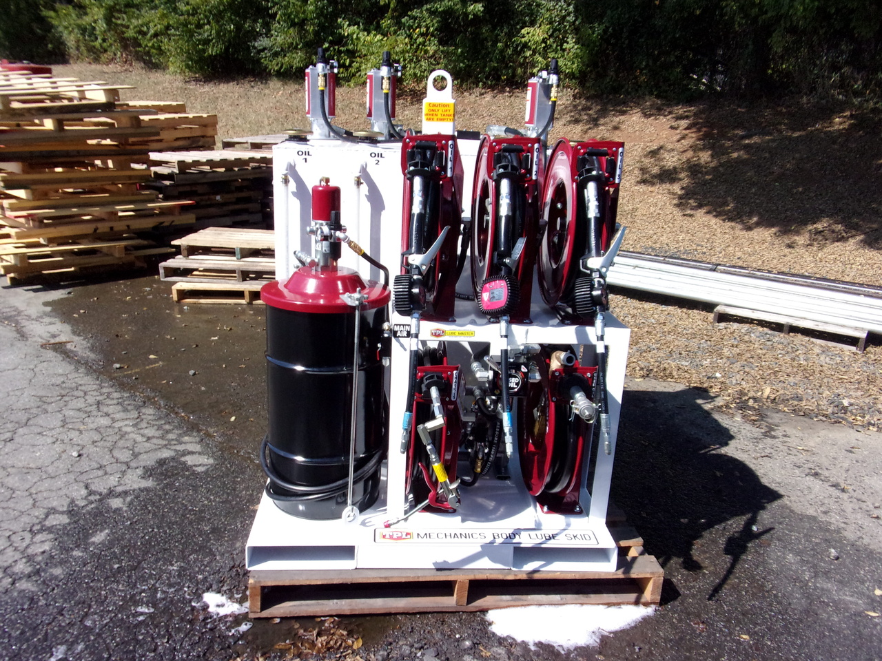 3 x 30 gal Oil Tanks Lube Skid Rental Custom Truck One Source