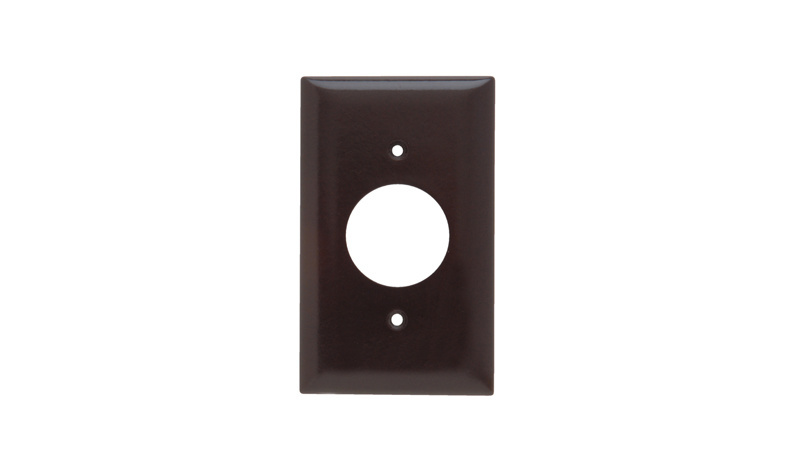 Single Receptacle Openings, One Gang, Brown