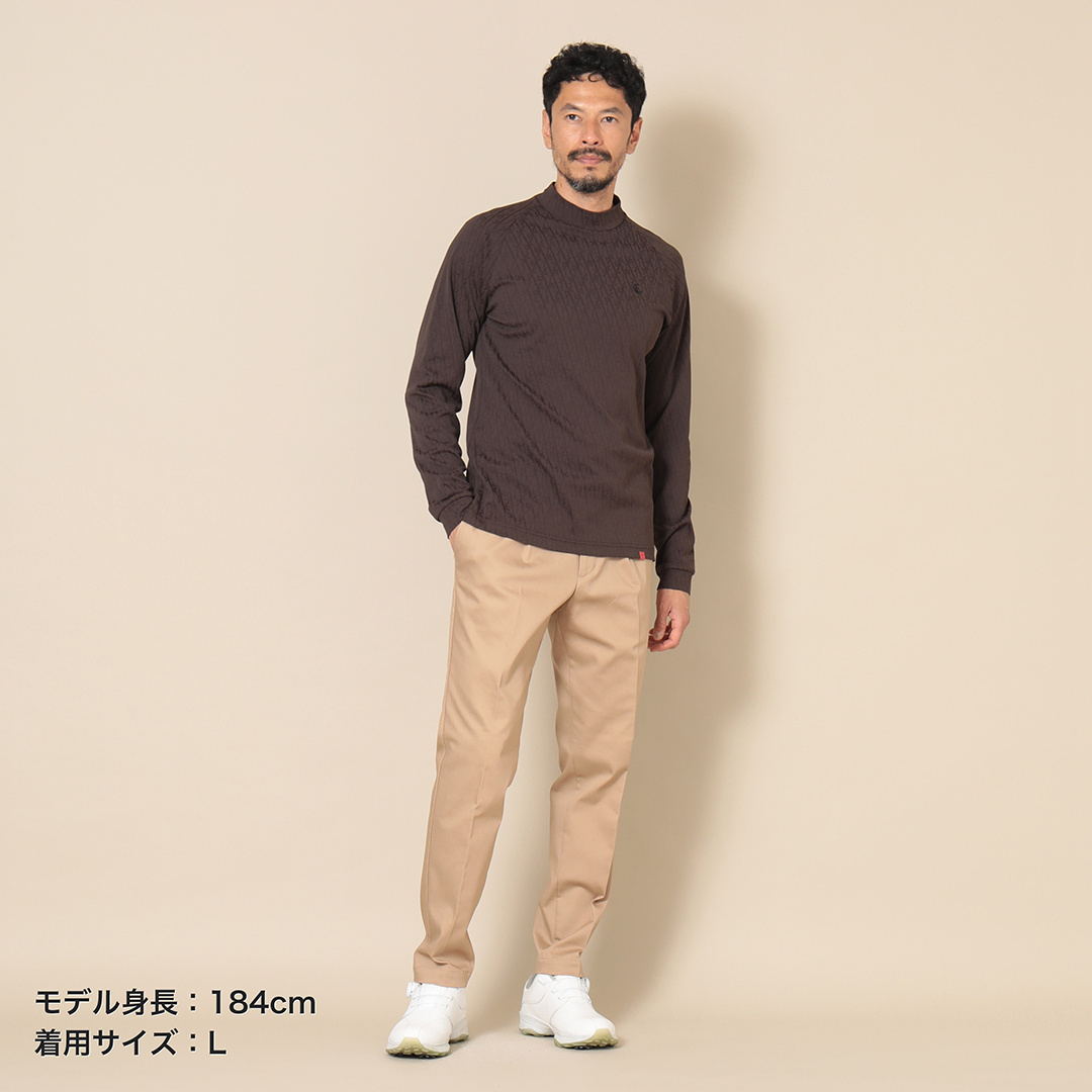 ロゴジャカードモックネックシャツ (MENS)