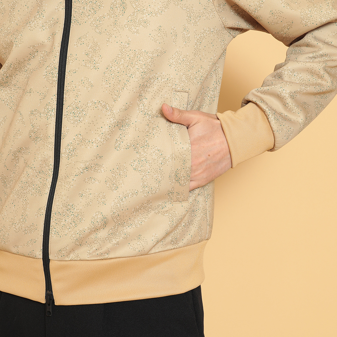 ドットプリントダンボールフルジップスウェット (MENS)