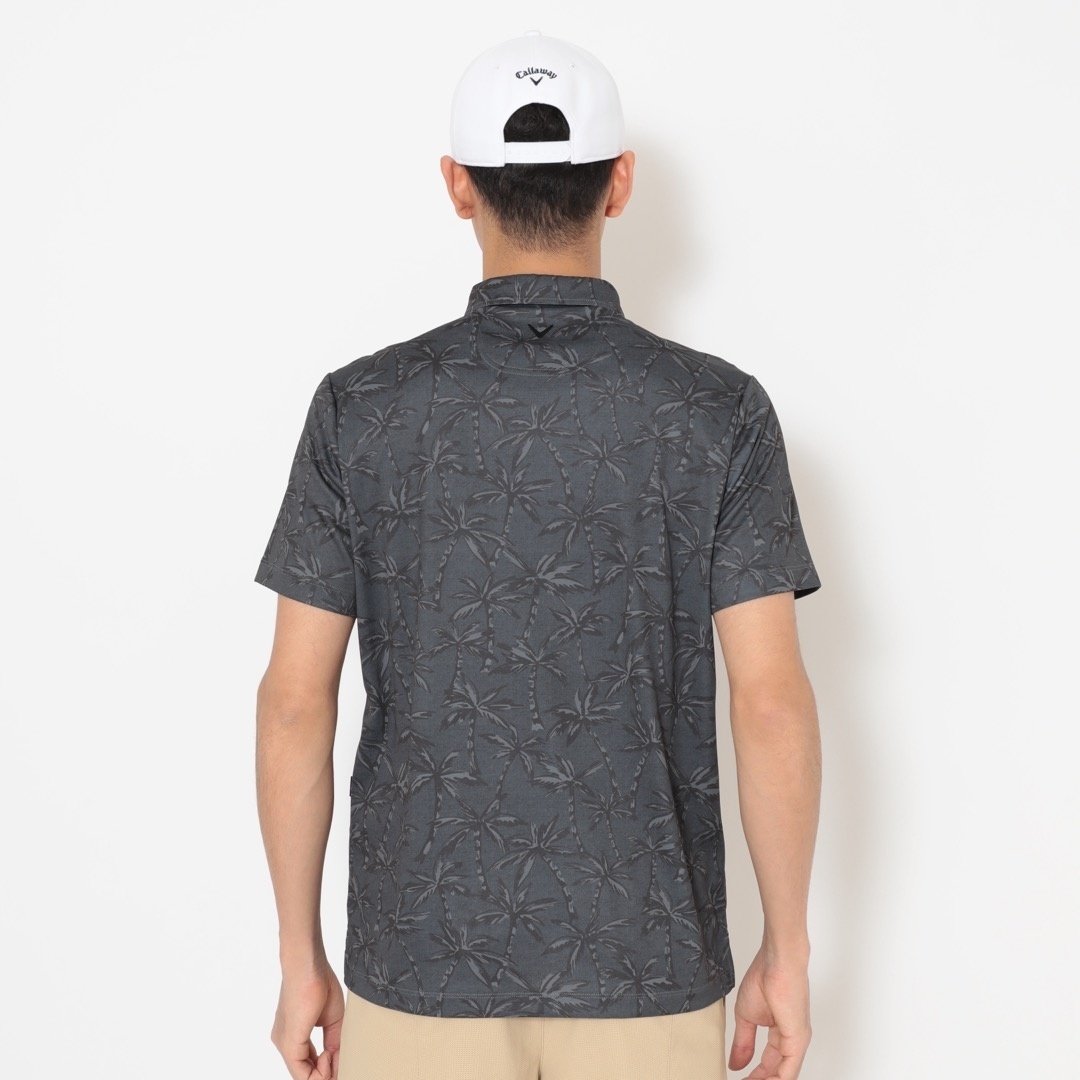 3℃裏クールヤシの木総柄半袖シャツ ※4Lサイズあり (MENS)