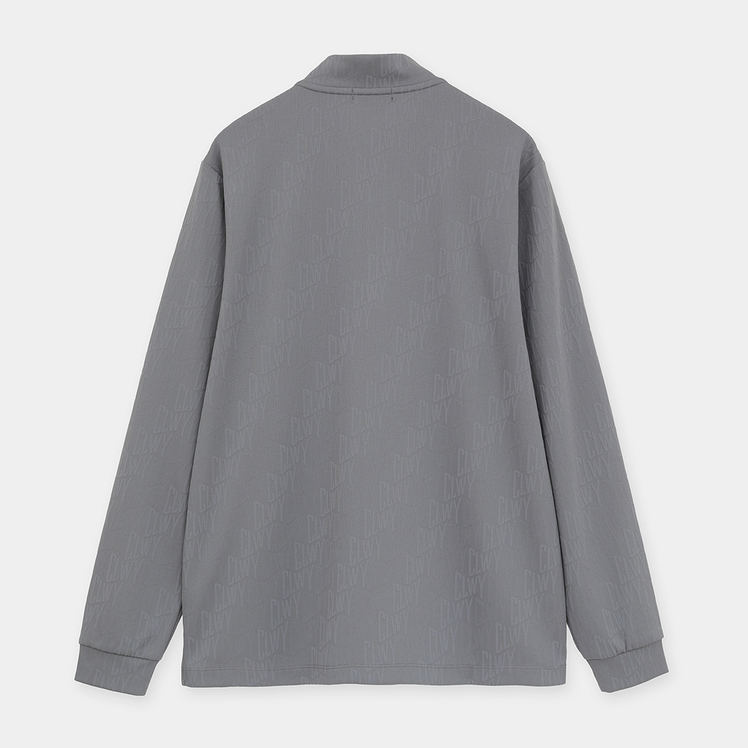 ロゴジャカードハーフジップ長袖モックネック (MENS)