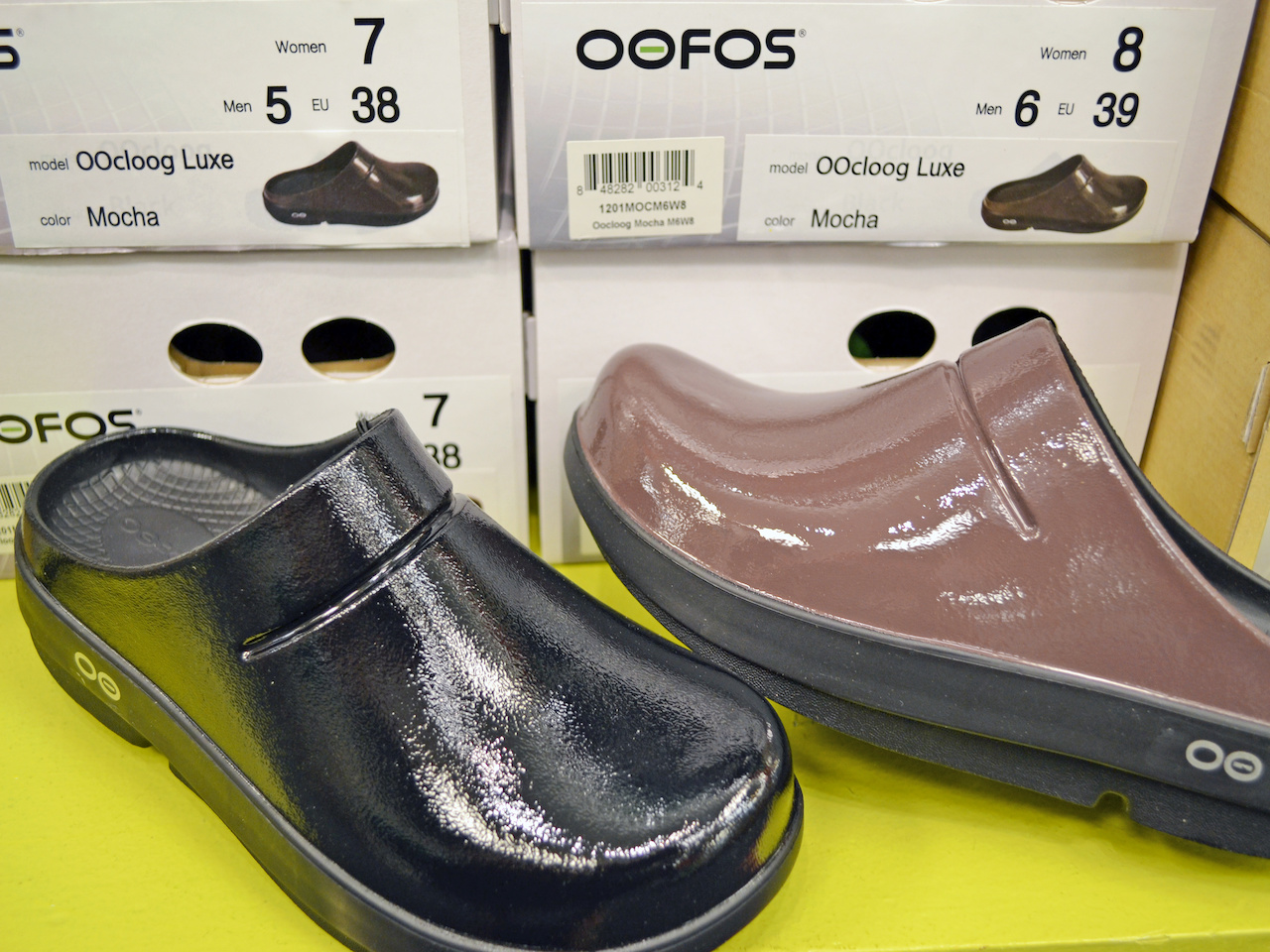 Oofos has great comfortable flip flops as well Oofos clogs at Celebrations
