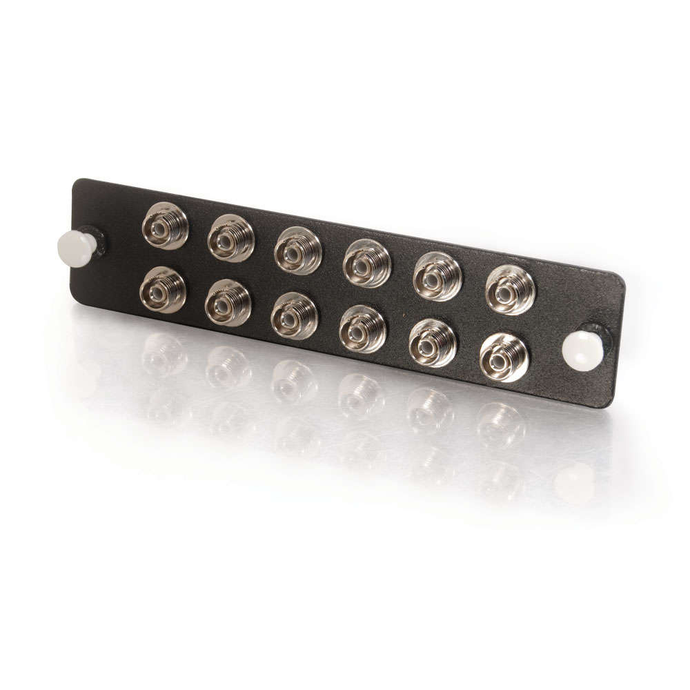 12-Strand, FC, PB Insert, Multimode/Single-Mode Adapter Panel