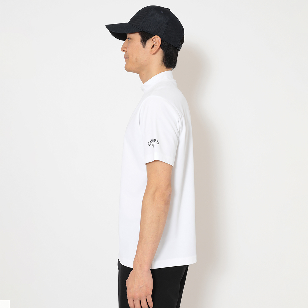 レイブロックカノコ半袖モックネックシャツ (MENS)