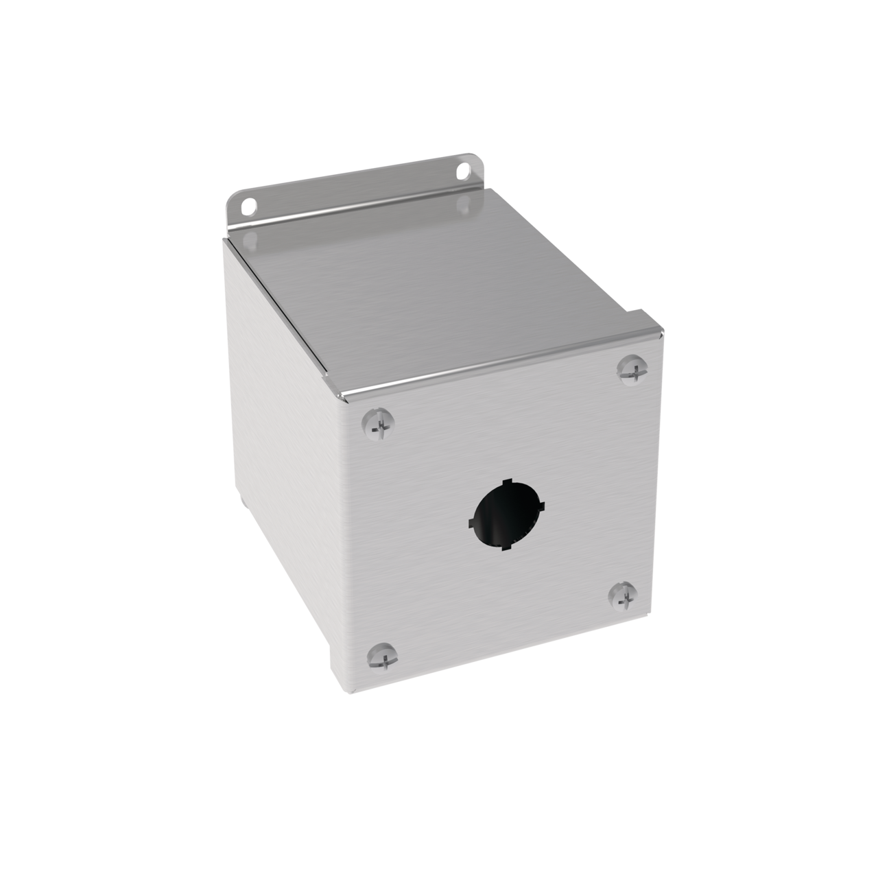 Product image for Hoffman E1PBGXSS Extra-Deep 22.5-mm Pushbutton Enclosures, Type 4X, 1PB x 22.5mm, SS Type 304