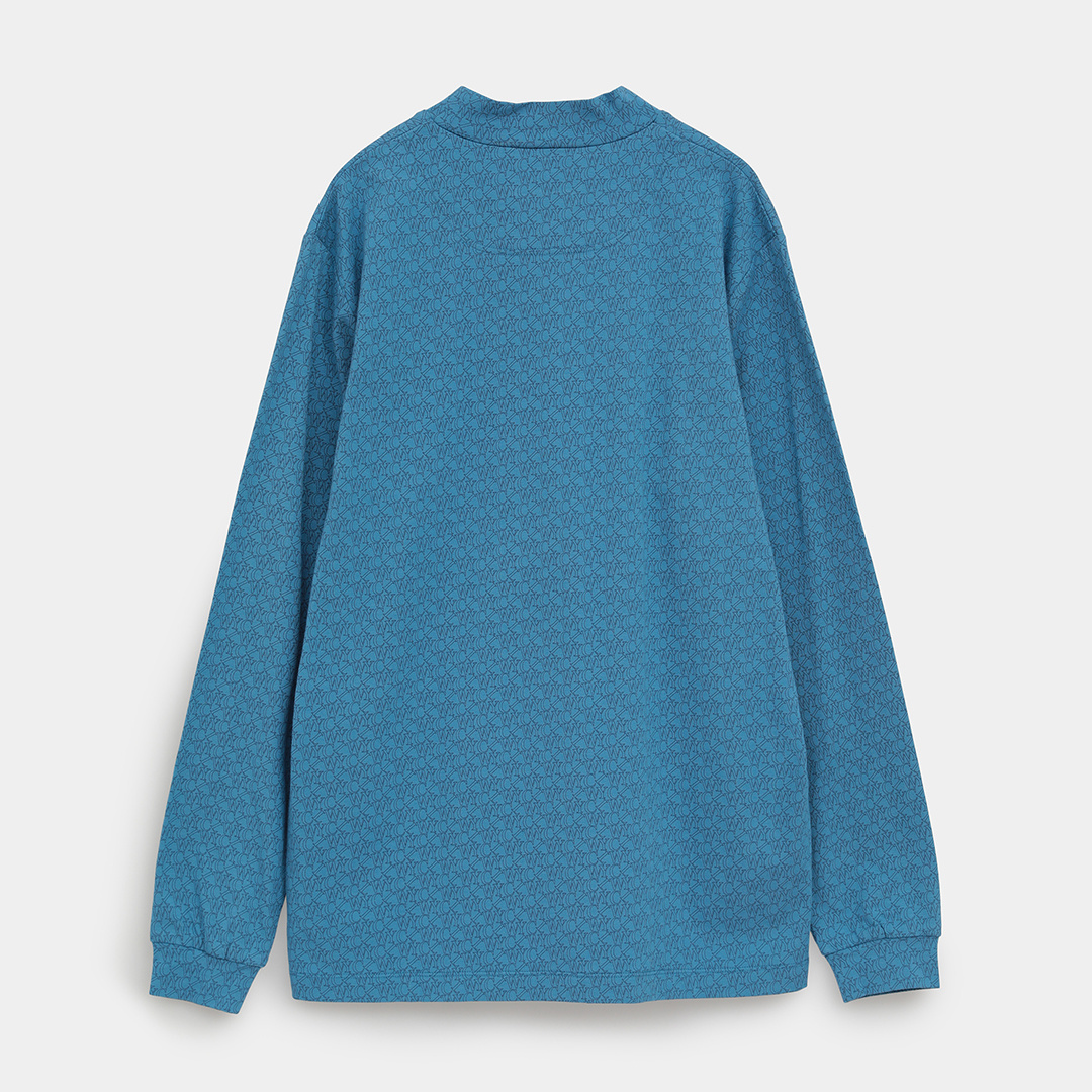 ロゴプリントストレッチ天竺モックネック (MENS)