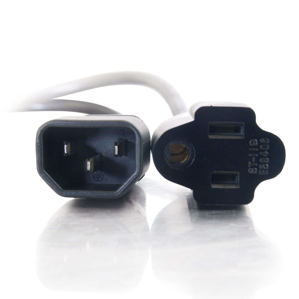 18 AWG Monitor Power Adapter Cord (IEC320C14 to NEMA 5-15R) (TAA Compliant)