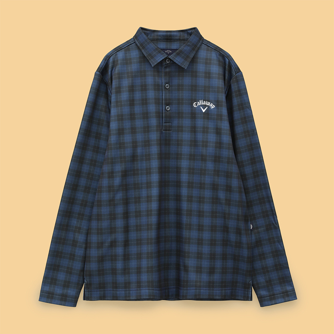 チェックプリント裏起毛シャツ (MENS)