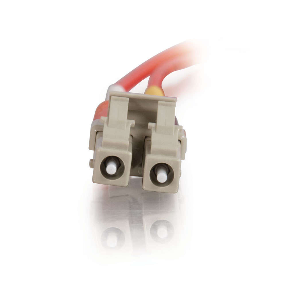 LC-LC 50/125 OM2 Duplex Multimode PVC Fiber Optic Cable - Red