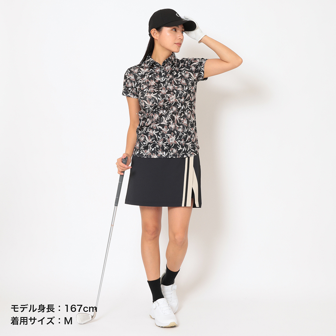 かざあなメッシュフラワープリントシャツ (WOMENS)