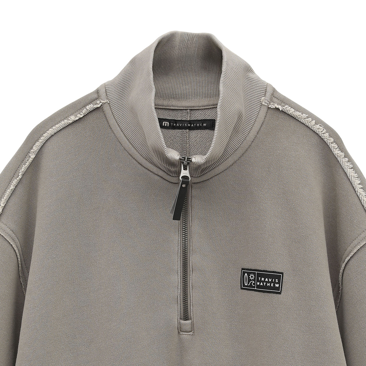 製品染め クオータージップ 半袖ポロ(MENS)