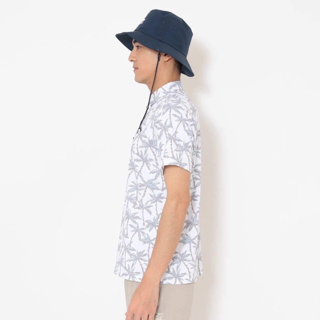 3℃裏クールヤシの木総柄半袖シャツ ※4Lサイズあり (MENS)