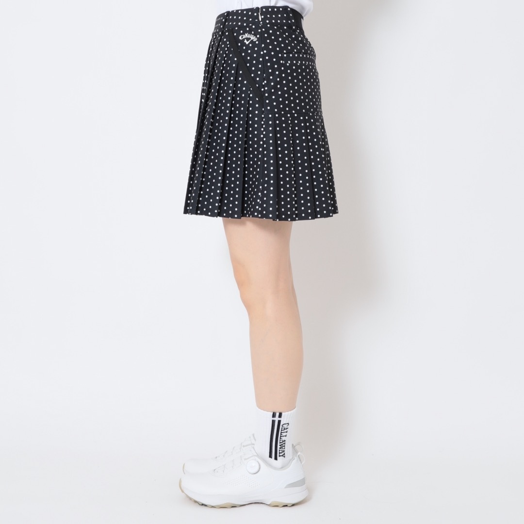 かざあなメッシュドットプリントプリーツスカート (WOMENS)