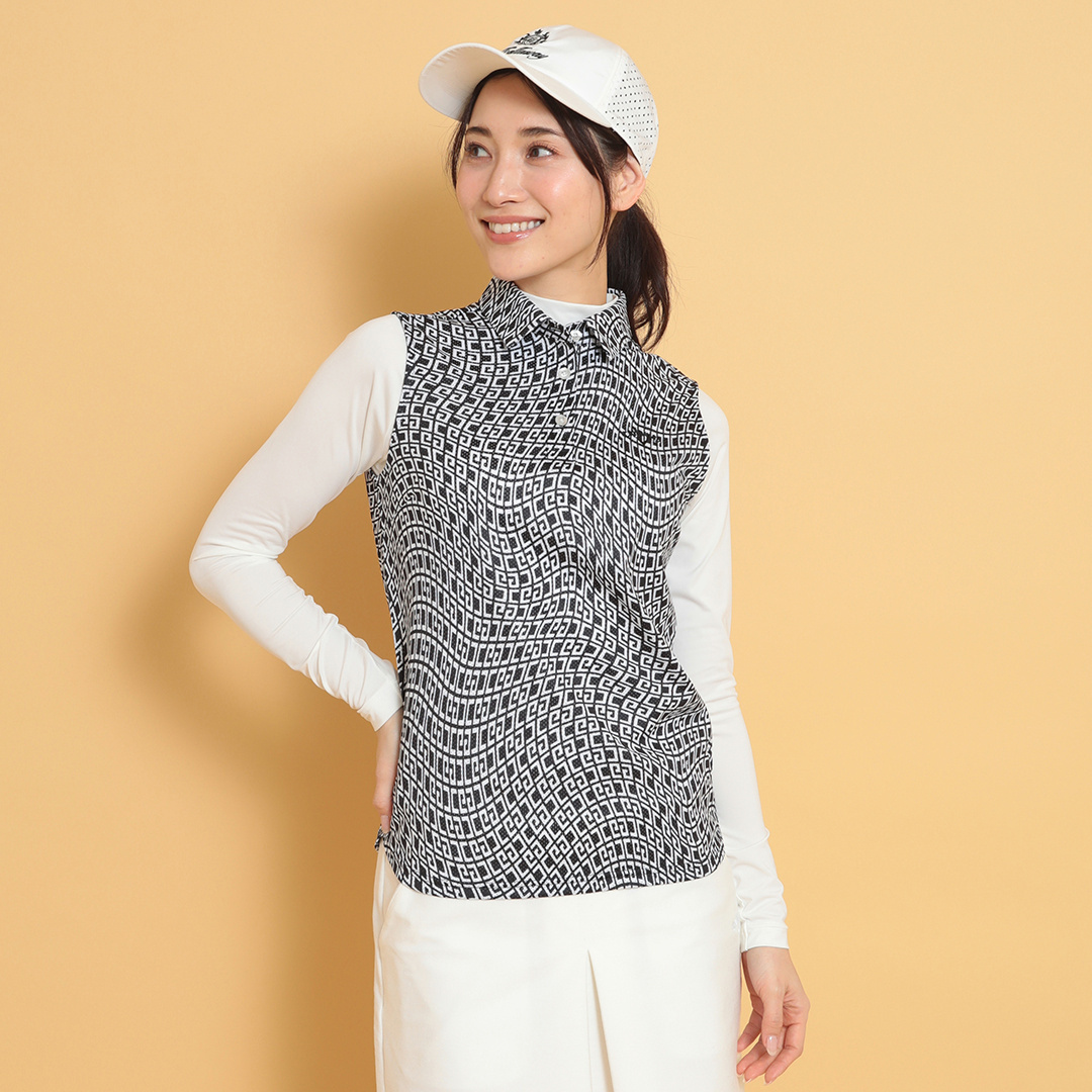 かざあなメッシュノースリーブセットシャツ (WOMENS)