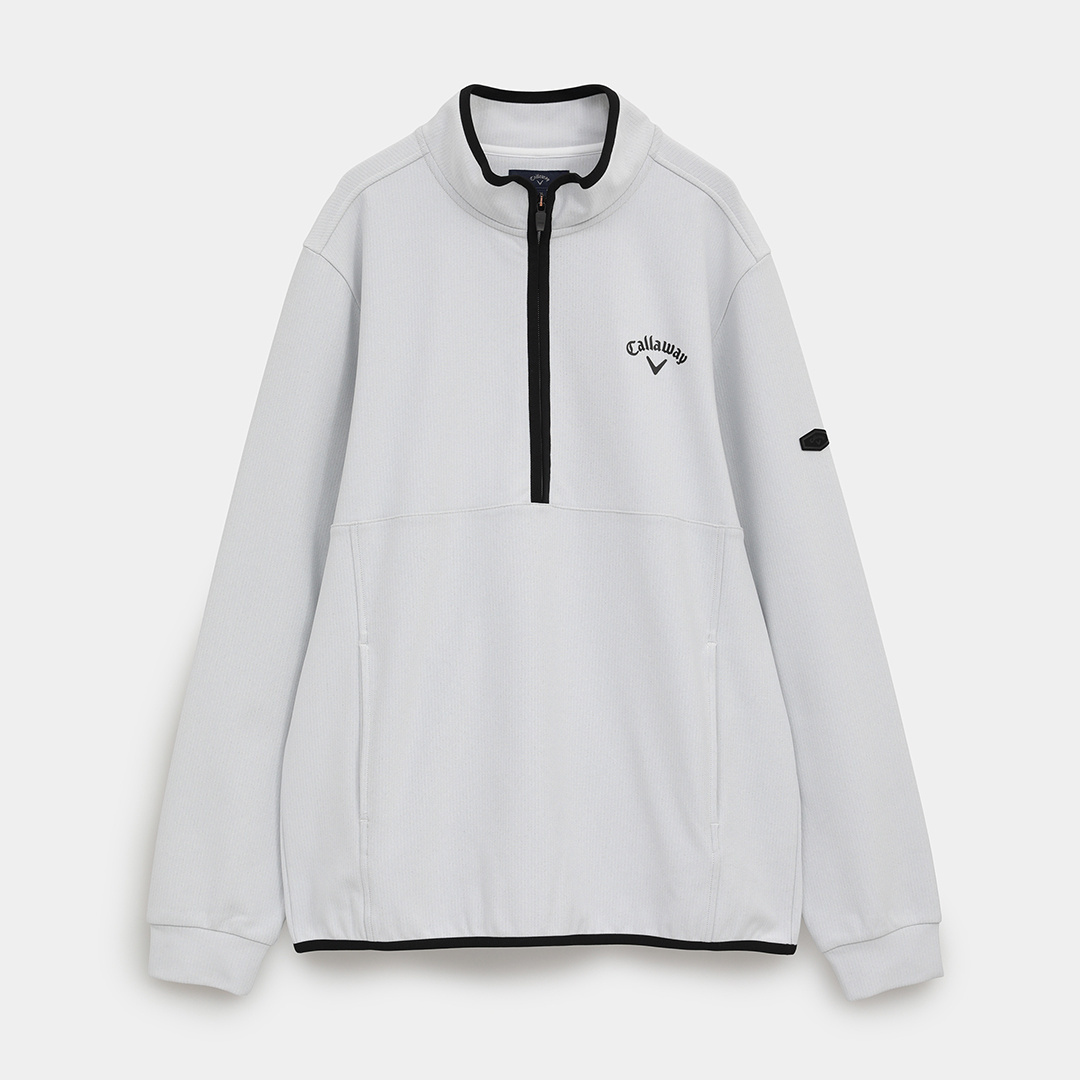 裏起毛ハーフジップモックネックシャツ ※4Lサイズあり (MENS) C25233109