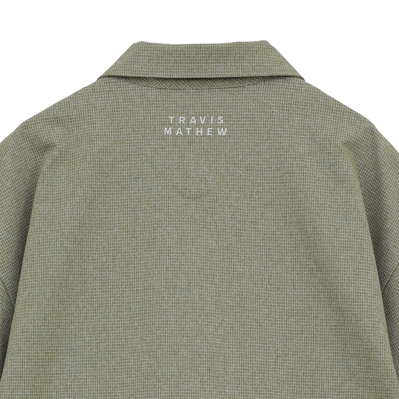 半袖チェック柄 クォータージップ ジャケット(MENS)