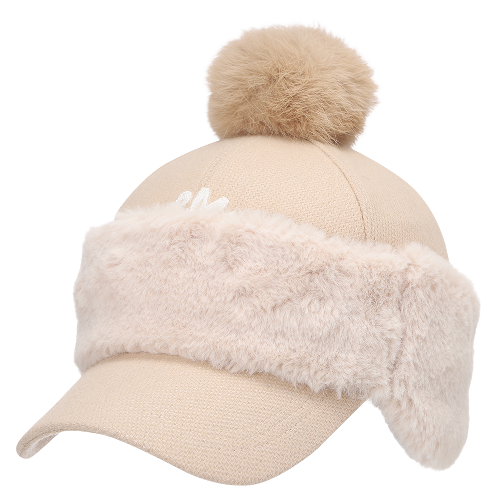 여성 울 워머 폼 세트 볼캡