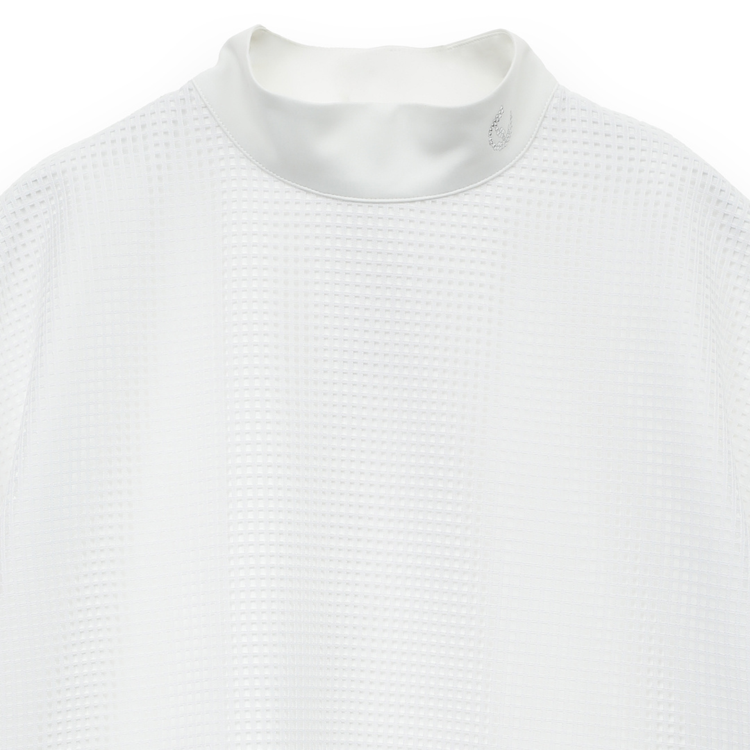 メッシュレース モックネックシャツ (WOMENS)