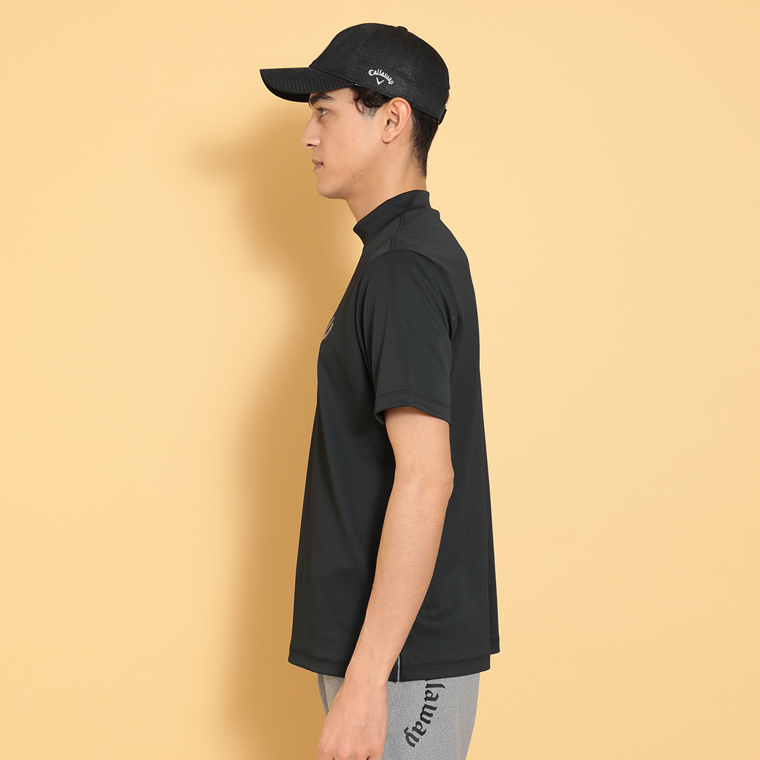 3℃裏クール天竺ロゴプリントモックネック ※4Lサイズあり (MENS)
